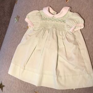 VINTAGE 1984- Polly Flinders hand smocked dress.